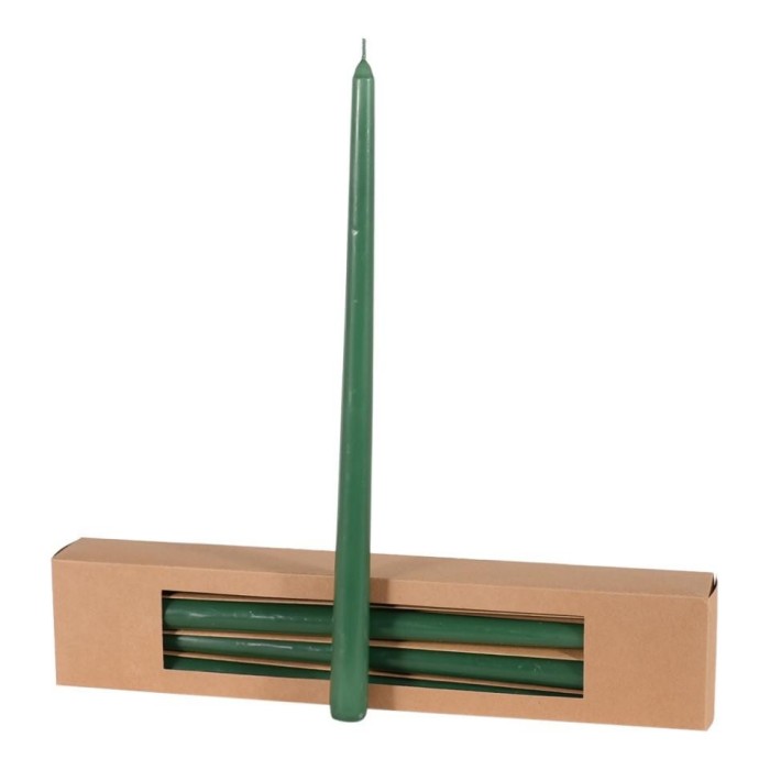 CANDELA CONICA H.400MM. D.21MM. VERDE